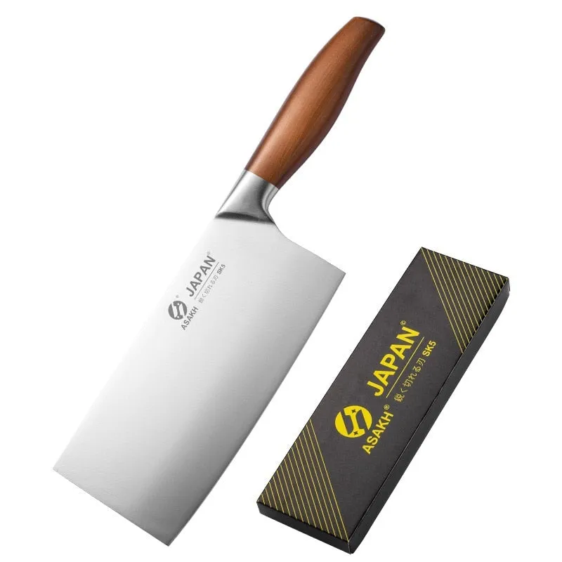 HULIANFU Stainless Steel Japanese Chef Knives Set Meat Fish Vegetables Chopping Cleaver Butcher Knife Chinese Kitchen Knife with Gift Box
