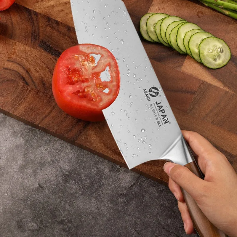 HULIANFU Stainless Steel Japanese Chef Knives Set Meat Fish Vegetables Chopping Cleaver Butcher Knife Chinese Kitchen Knife with Gift Box