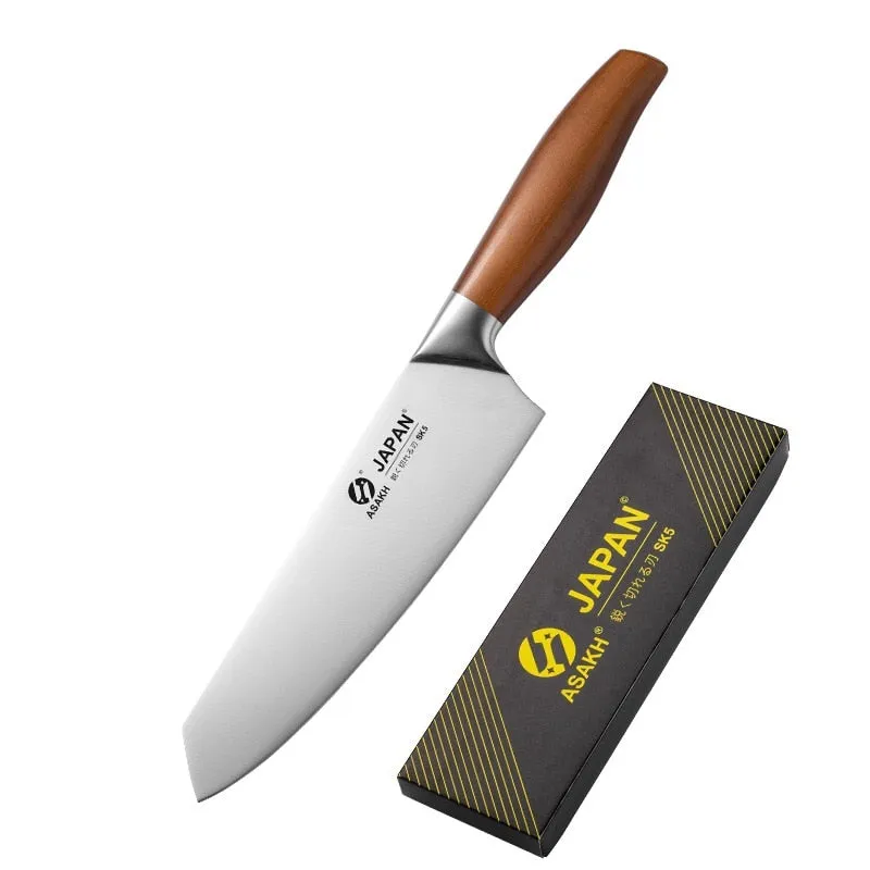 HULIANFU Stainless Steel Japanese Chef Knives Set Meat Fish Vegetables Chopping Cleaver Butcher Knife Chinese Kitchen Knife with Gift Box