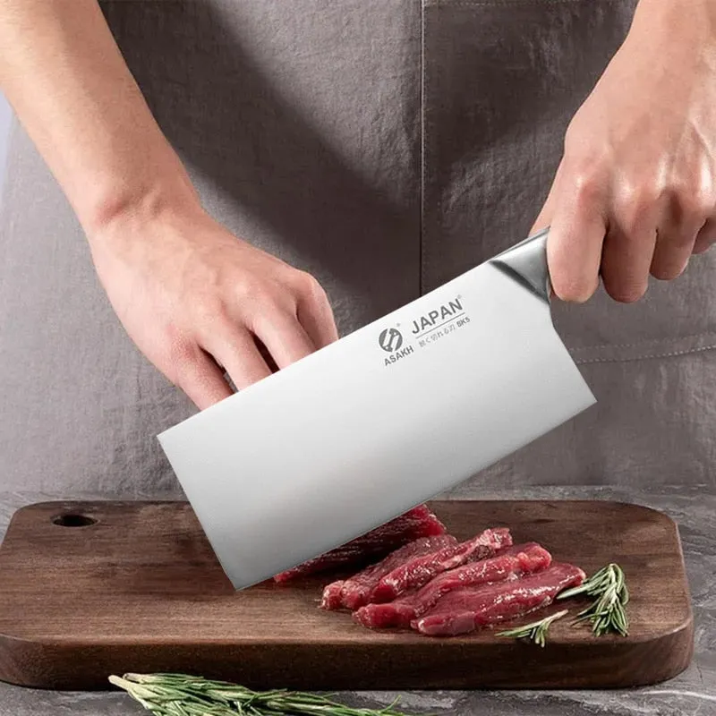 HULIANFU Stainless Steel Japanese Chef Knives Set Meat Fish Vegetables Chopping Cleaver Butcher Knife Chinese Kitchen Knife with Gift Box