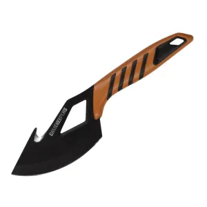 Hunting Knife W Gut Hook , Orange- Black