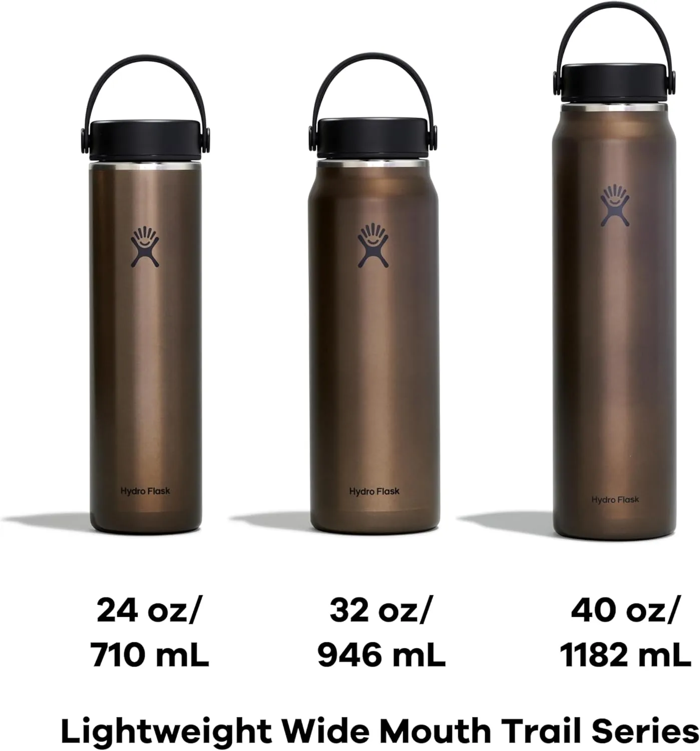 Hydro Flask 24 Oz Lightweight Wide Flex Cap Obsidian