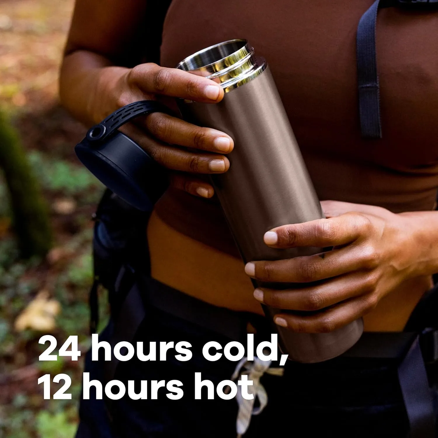 Hydro Flask 24 Oz Lightweight Wide Flex Cap Obsidian