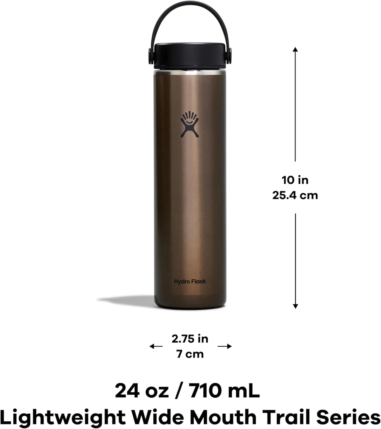 Hydro Flask 24 Oz Lightweight Wide Flex Cap Obsidian