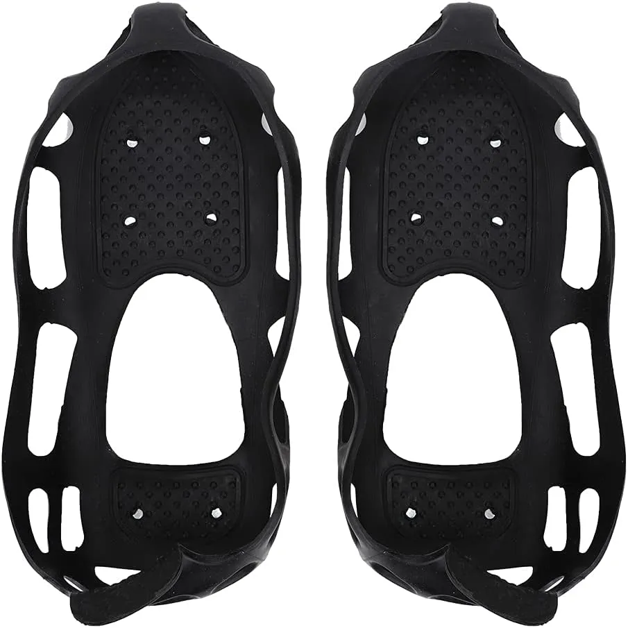 Ice Cleat Shoe Grips Cleats Crampons for Hiking Climbing Anti Slip Spikes Ski Shoe Cover Lightweight TPE Material Men Women