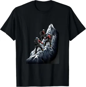 Ice Climbing Ice Climber Snow Frozen Rock Mountaineering T-Shirt