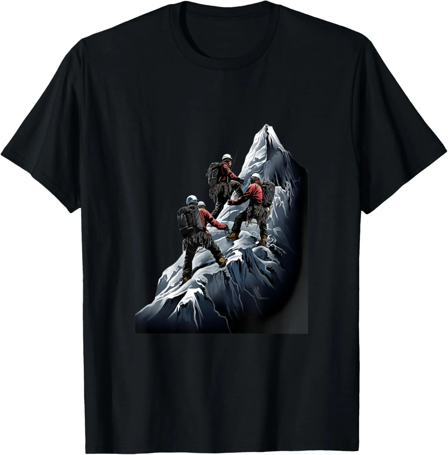 Ice Climbing Ice Climber Snow Frozen Rock Mountaineering T-Shirt