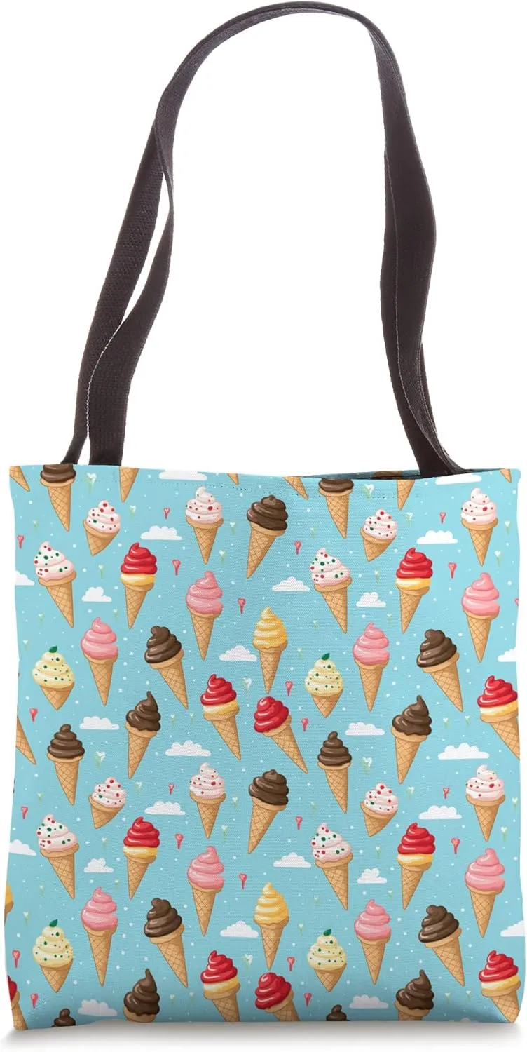 Ice Cream Pattern Tote Bag
