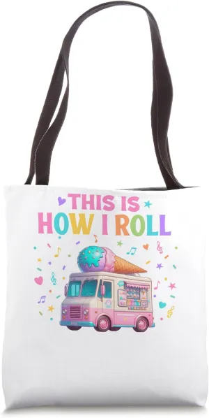 Ice Cream Truck Funny Nostalgic Costume Tote Bag