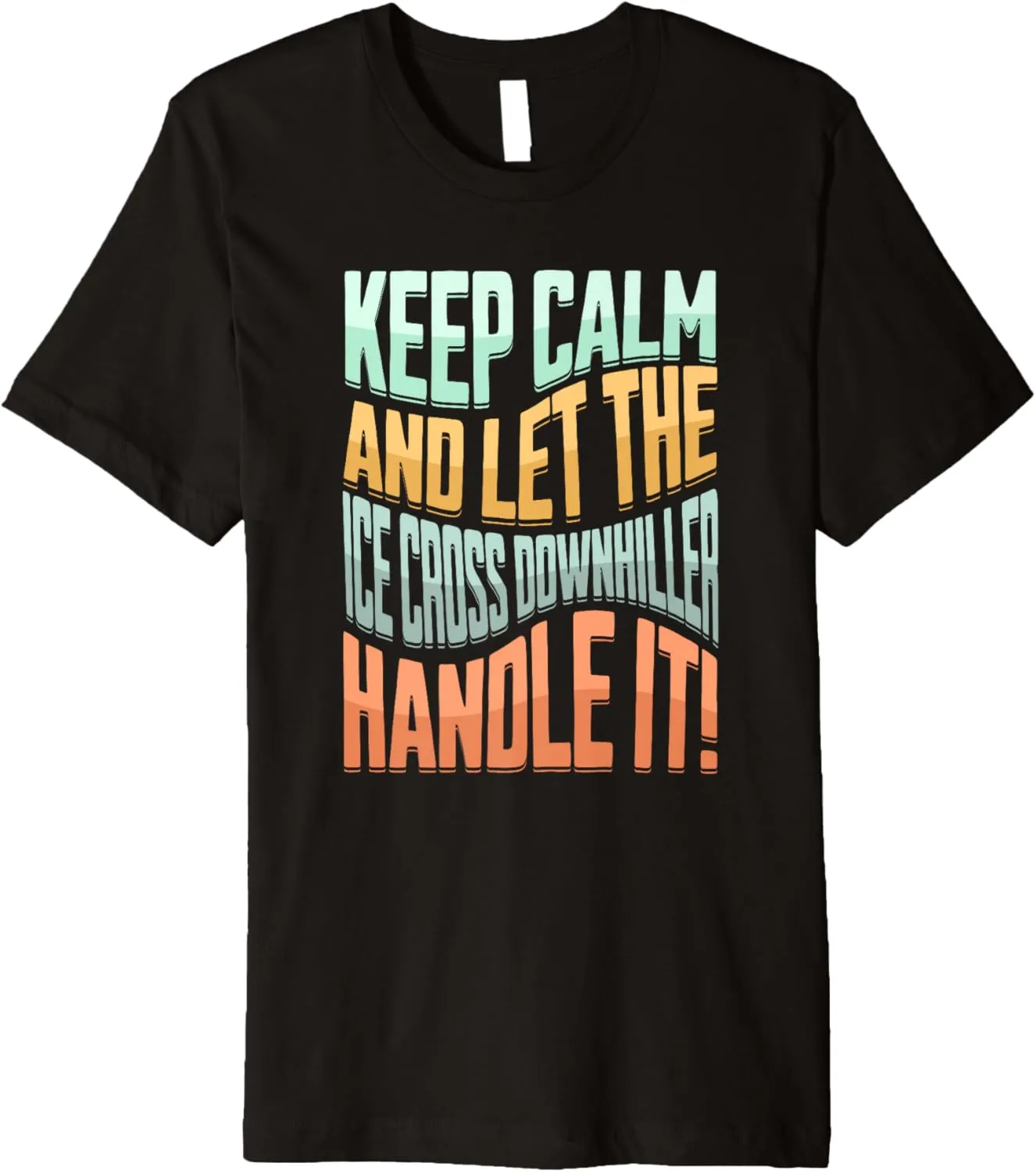 ice cross downhiller snow alpine sledding Ice Cross Downhill Premium T-Shirt