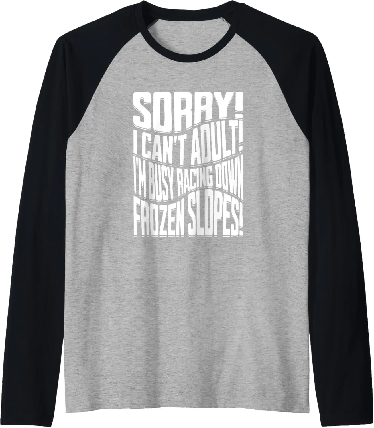 ice cross downhiller snow alpine sledding Ice Cross Downhill Raglan Baseball Tee