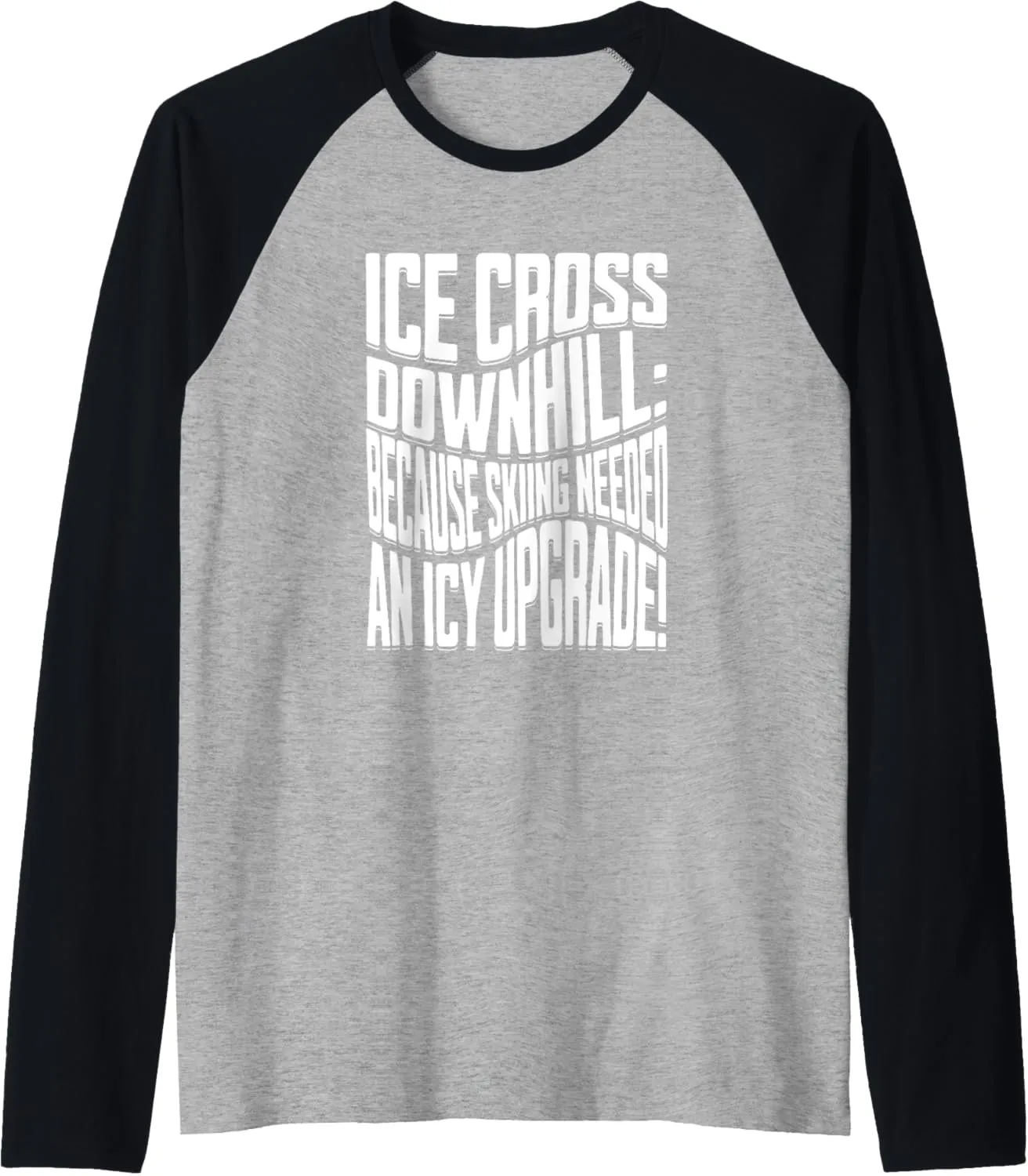 ice cross downhiller snow alpine sledding Ice Cross Downhill Raglan Baseball Tee