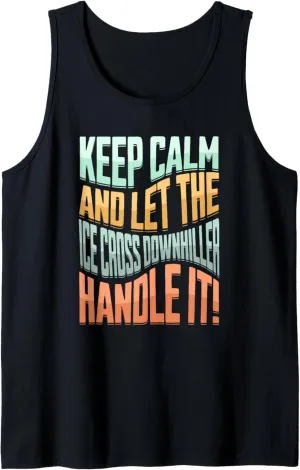 ice cross downhiller snow alpine sledding Ice Cross Downhill Tank Top