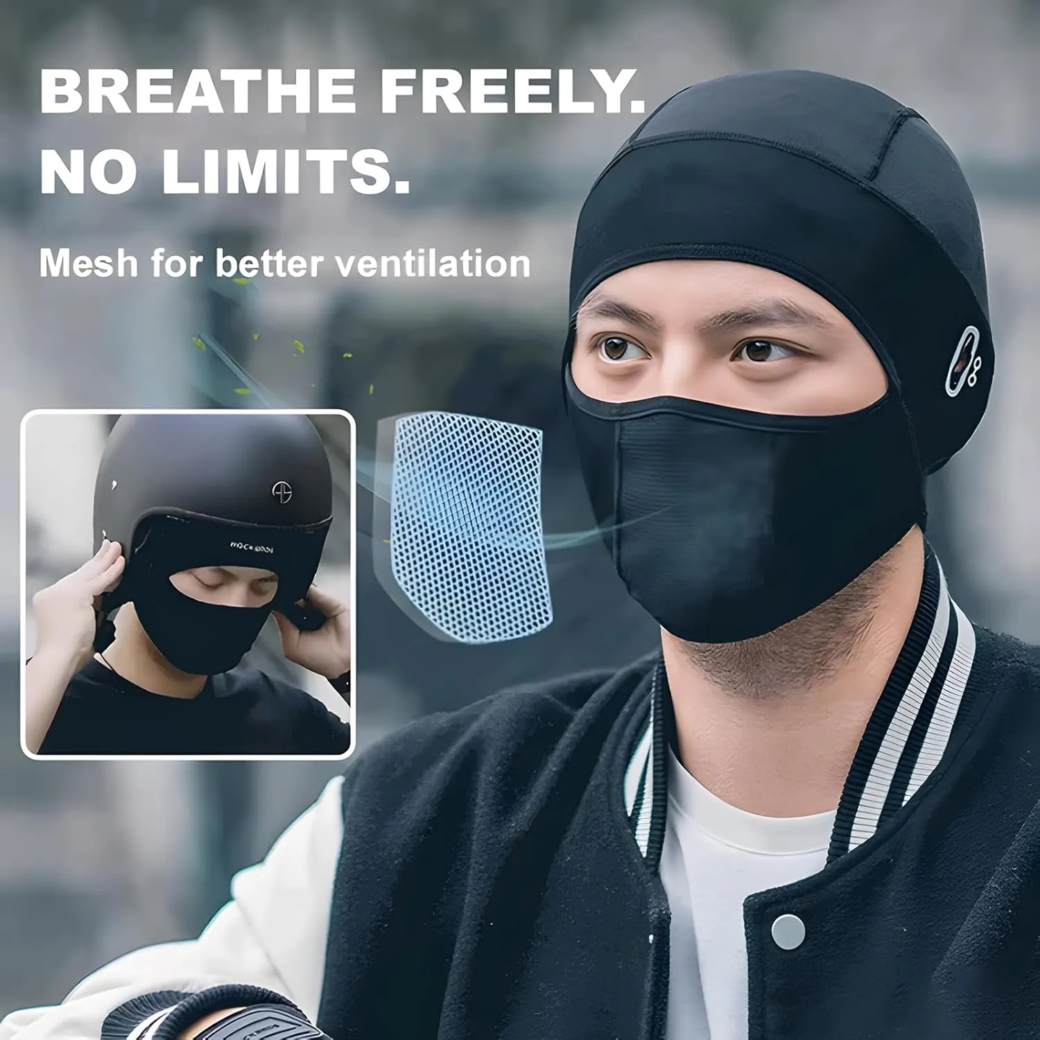 Ice Silk Face Protection Cycling Hood, Summer Balaclava Cooling Face Mask Cover Ice Silk Neck Gaiter Hood for Men Women