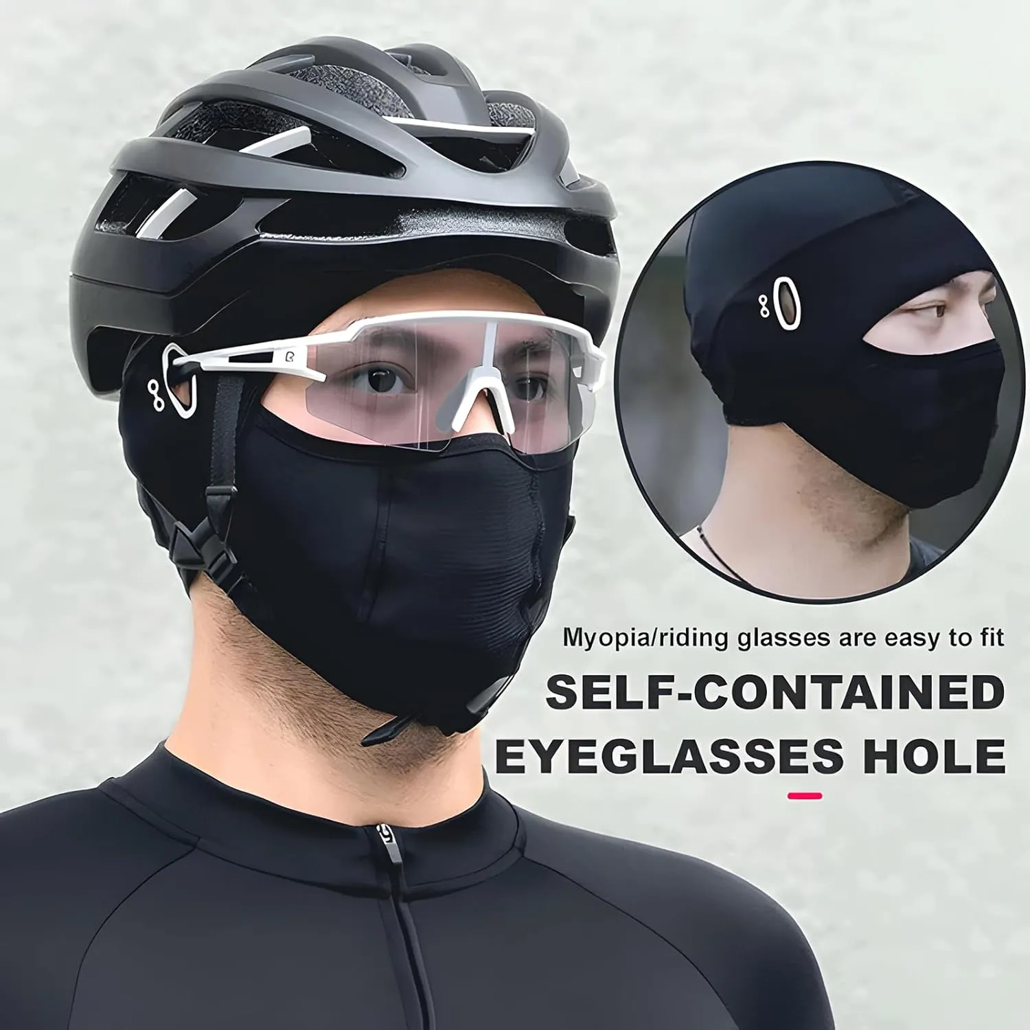 Ice Silk Face Protection Cycling Hood, Summer Balaclava Cooling Face Mask Cover Ice Silk Neck Gaiter Hood for Men Women