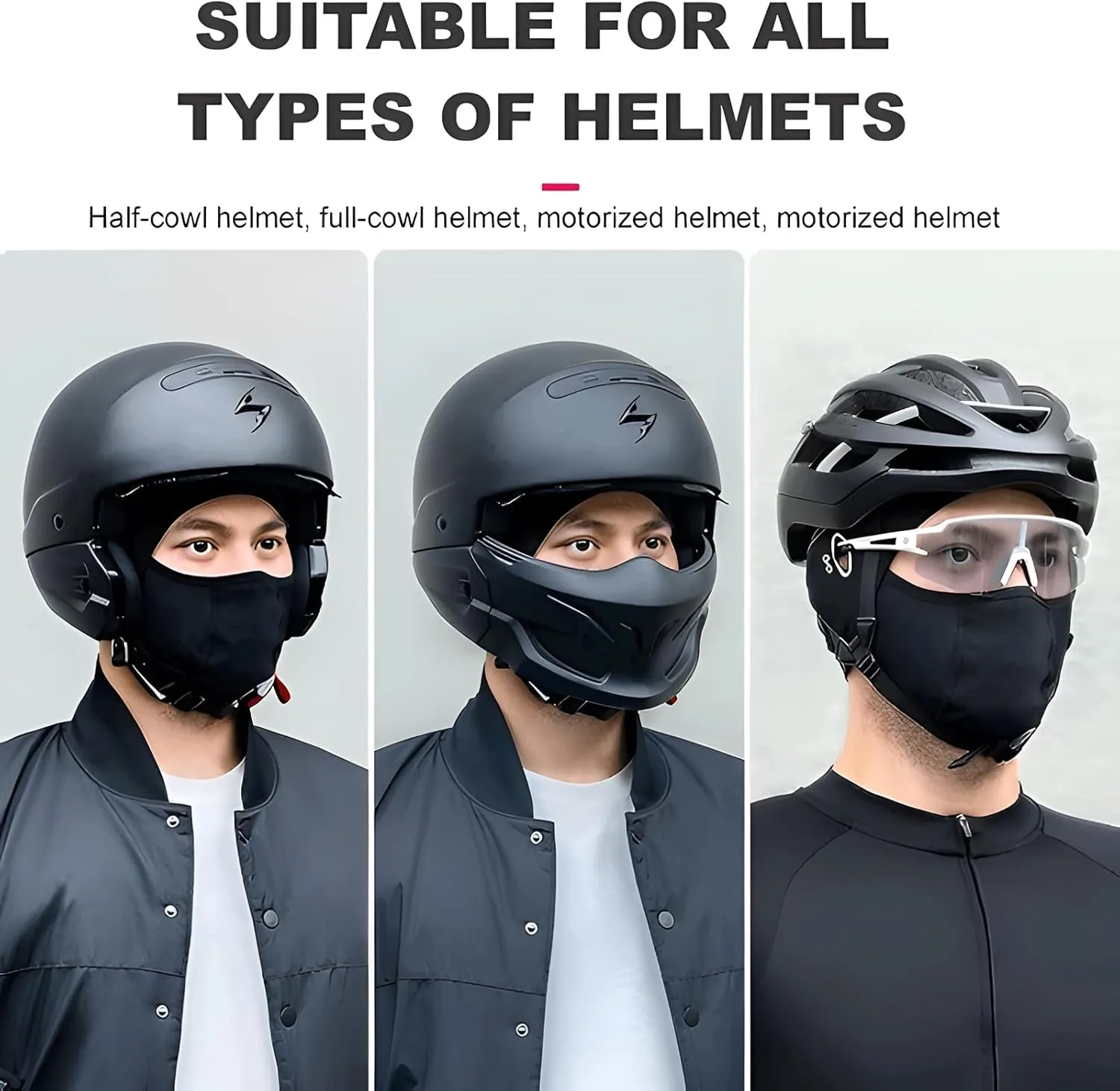 Ice Silk Face Protection Cycling Hood, Summer Balaclava Cooling Face Mask Cover Ice Silk Neck Gaiter Hood for Men Women