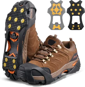 Ice Snow Cleats for Shoes and Boots,Walk Traction Cleats Crampons Anti Slip 11 Studs Ice Snow Grippers Over Shoe for Men Women Walking on Snow Ice