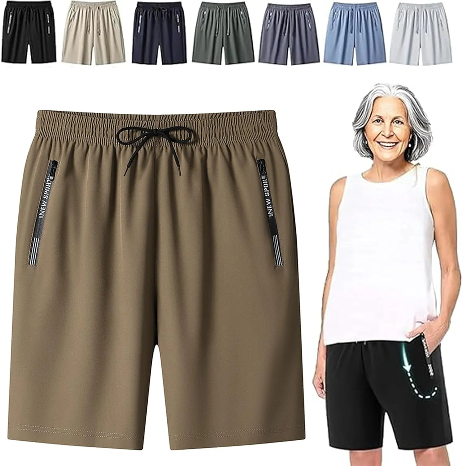ICY Shorts - Airyflex Iced Active Silk Cooling Stretch Quick Drying Shorts for Senior Women Over 50