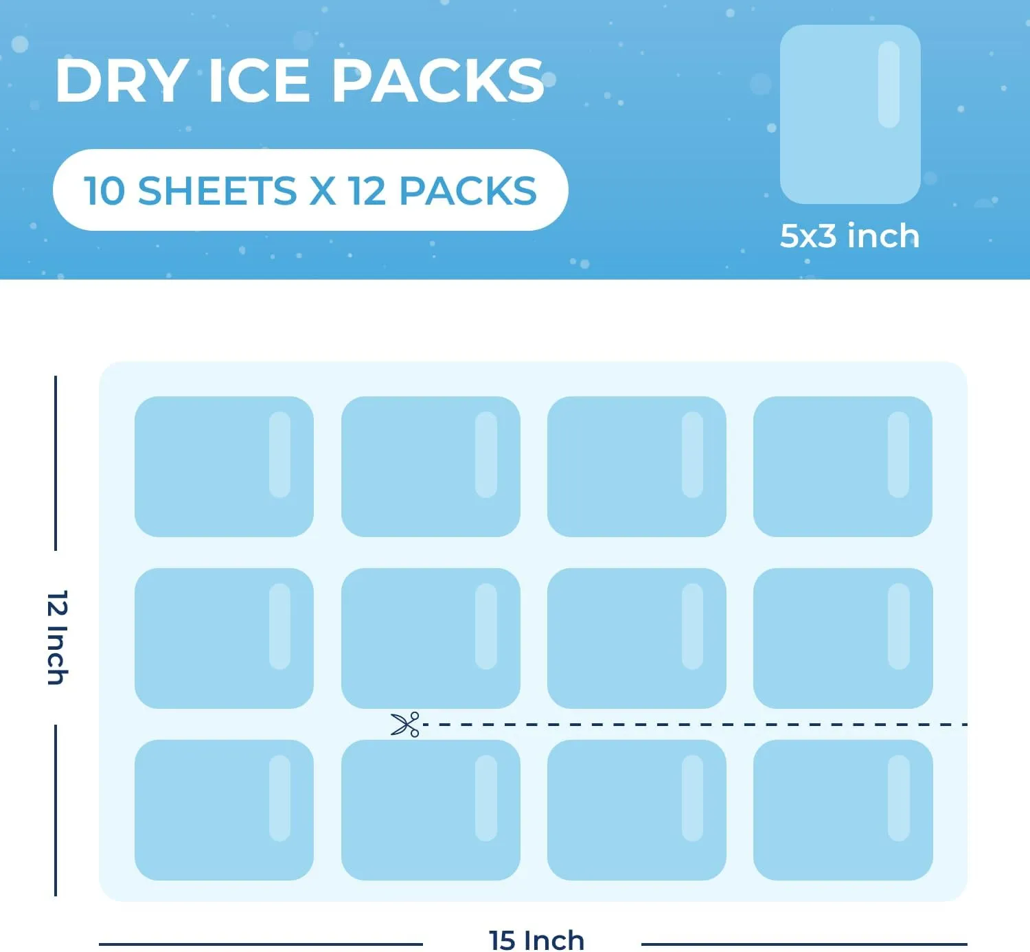 Igloo Instant Ice Packs for Shipping - Dry Ice for Shipping Frozen Food | Ice Gel for Lunch Bags Long-Lasting Cold Packs for Coolers, Ice Bag for Shipping Frozen Food Reusable Dry Ice Packs (120 pack)