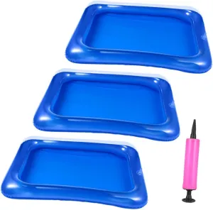IMIKEYA Inflatable Ice Serving Bar Floating Ice Tray Buffet Cooler Pool Party Accessory Random Color