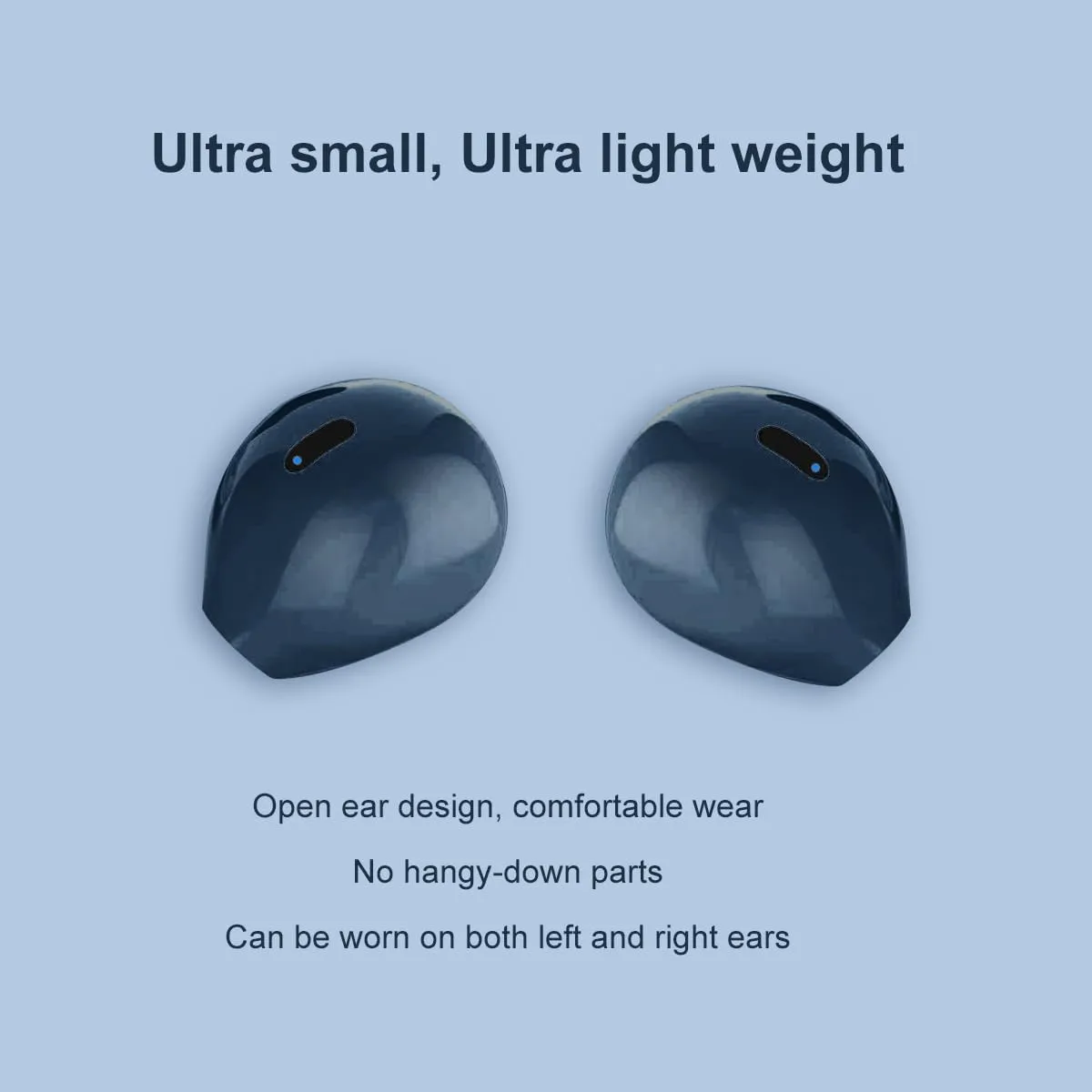 Invisible Wireless Earbuds Bluetooth Mini Size, Semi-in-Ear Ear Buds for Small Ear Canals, Clear Sound for Work, Home, Music, Audiobooks and Podcasts