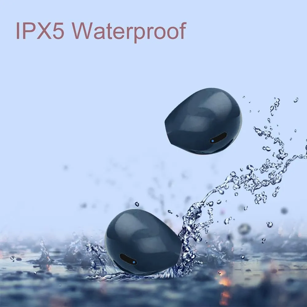 Invisible Wireless Earbuds Bluetooth Mini Size, Semi-in-Ear Ear Buds for Small Ear Canals, Clear Sound for Work, Home, Music, Audiobooks and Podcasts