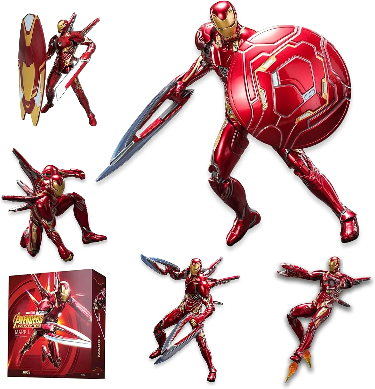 Ironman MK50 Action Figure-7 Inch Deluxe Painting Exquisite Collection Mark Model Gift(MK L)