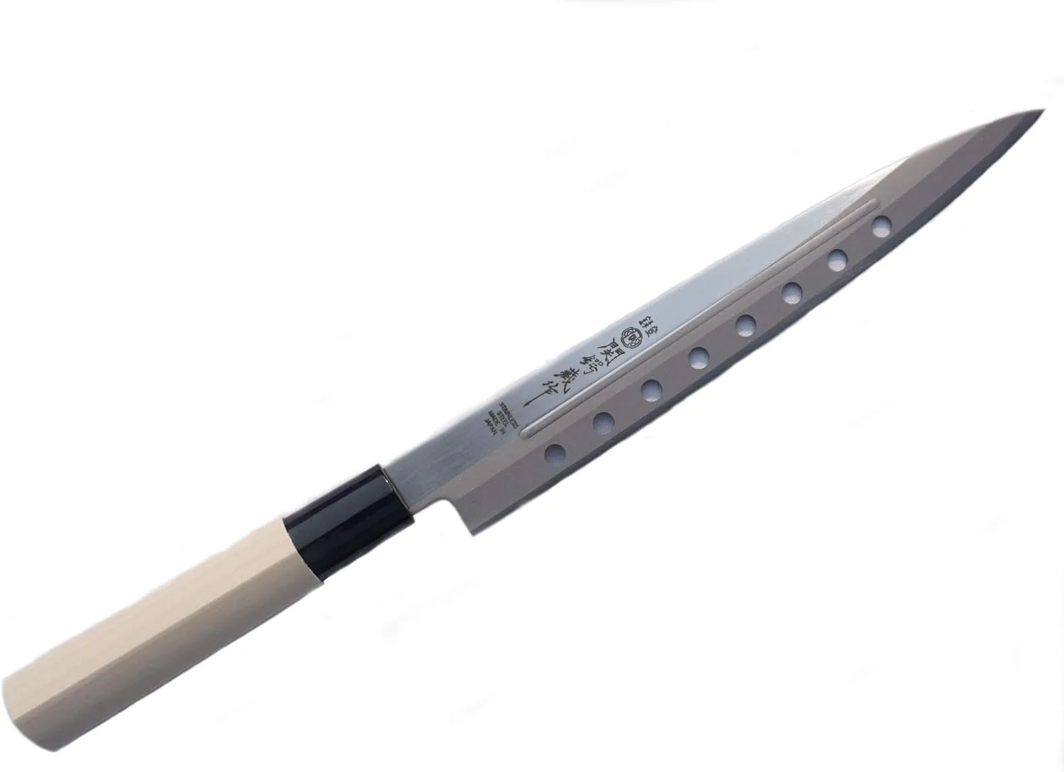 JapanBargain 1551, Non-Stick Yanagiba Sashimi Knife Japanese High Carbon Stainless Steel Sushi Chef Knife Made in Japan, 200mm