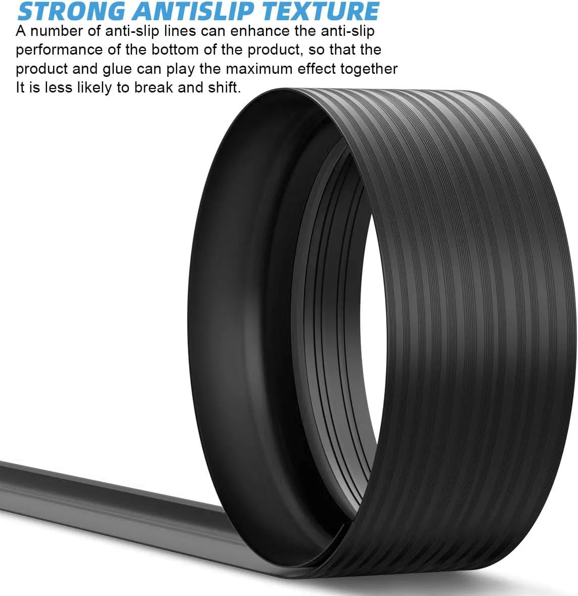 Jin&Bao Universal Garage Door Threshold Seal Strip 10FT Kit, Bottom Waterproof Rubber Weather Stripping Replacement（Black, 1 Adhesive）