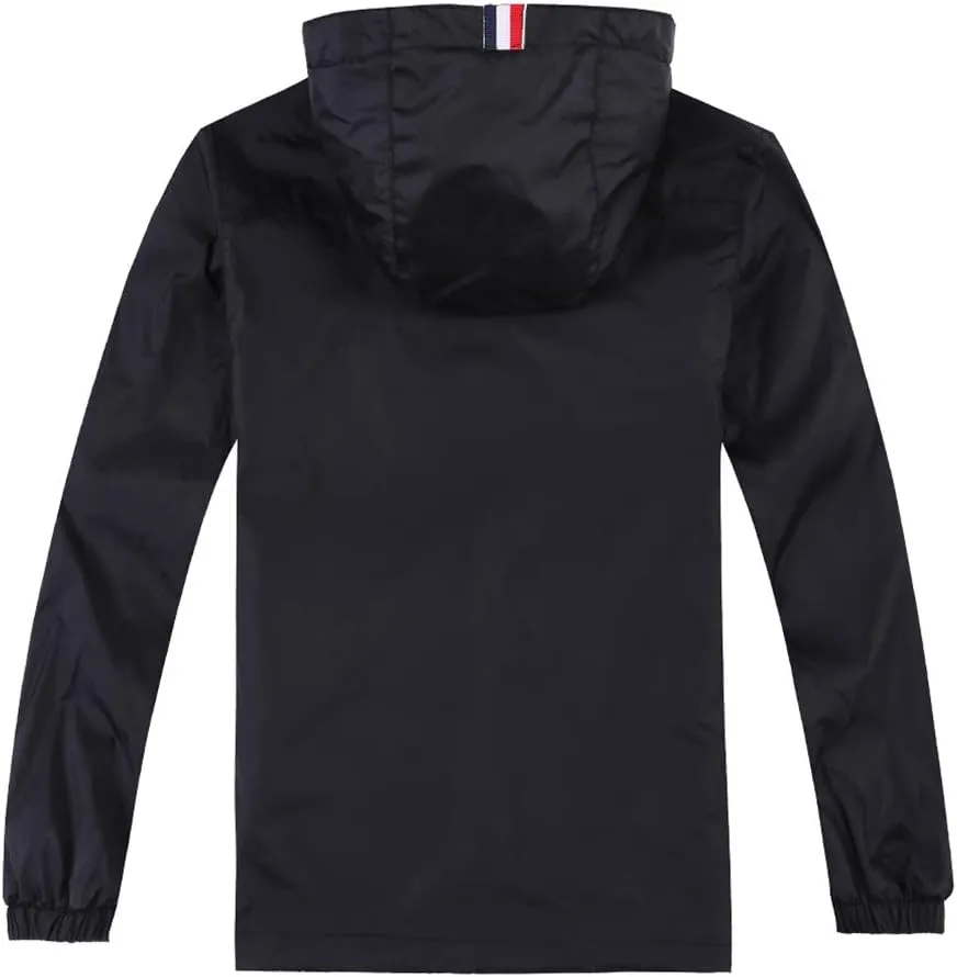 Jingle Bongala Boys Girls Lightweight Breathable Raincoat Waterproof Hooded Rain Jacket Windbreaker Easy to Fold