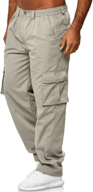 Julidostore Stretchmotions - Super Stretch Ice-Silk Comfort Cargo Pants Mens 6 Pockets Tactical Joggers Outdoor Trousers
