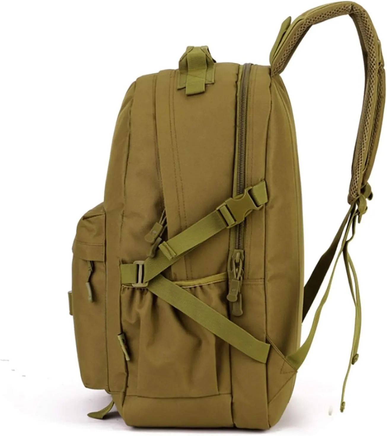 Jungle Leopard 40L Military Rucksack Backpack for Men Hiking Backpack Riding Knapsack Bag Book Student Satchel(S405-40-Black)
