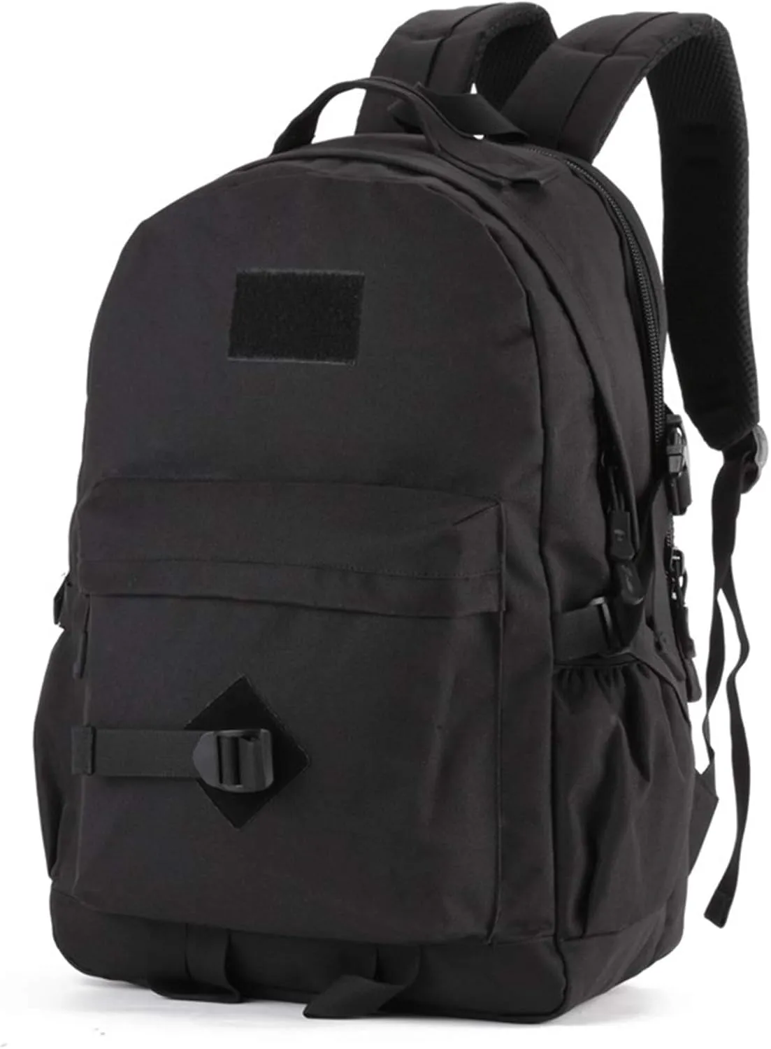 Jungle Leopard 40L Military Rucksack Backpack for Men Hiking Backpack Riding Knapsack Bag Book Student Satchel(S405-40-Black)