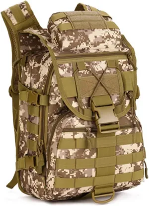 Jungle Leopard Tactical Backpack 40L Military Backpack 900D Nylon Waterproof Army Rucksack Camping Hiking Fishing Hunting Bag(S413-40-Desert digital)