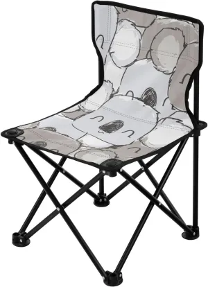 JUNZAN Foldable Koala Pattern Ultralight Camp Chair Ultra Lightweight Backpack Chair Carry Bag Included Lawn Chair for Fishing Indoor