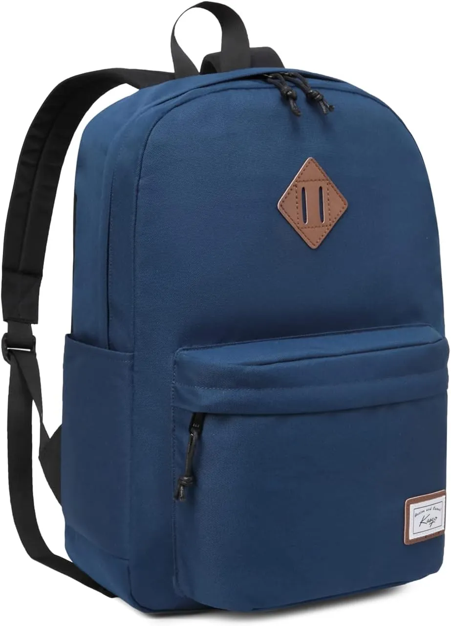 Kasqo Backpack for Women Men,Classic Lightweight Water-Resistant Bookbag for Teen Girls Boys,Travel School Casual Daypack