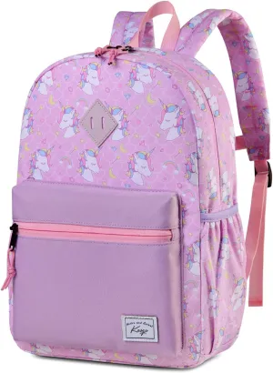 Kasqo Kids Backpack, Water Resistant Lightweight Preschool Toddler Bookbag with Chest Strap for Boys and Girls