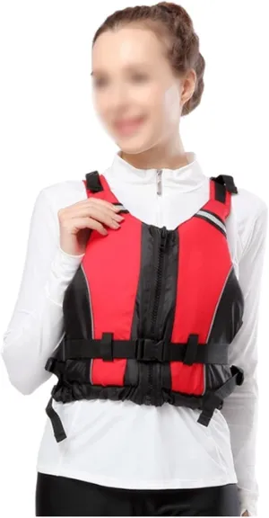 Kayaking Jackets with Adjustable Waistband and Zipper, Portable Swim Vest for Snorkeling, Kayaking, Boating, Water Sports