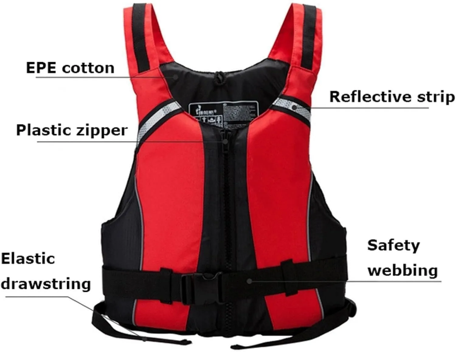 Kayaking Jackets with Adjustable Waistband and Zipper, Portable Swim Vest for Snorkeling, Kayaking, Boating, Water Sports