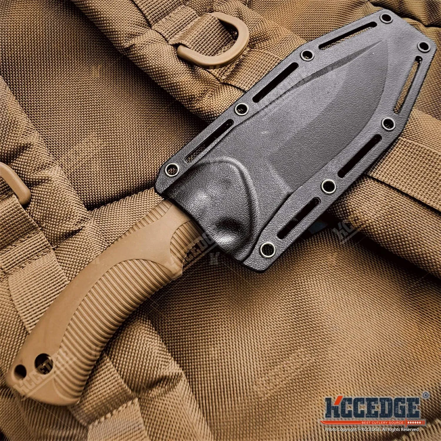 KCCEDGE BEST CUTLERY SOURCE Tactical Knife Hunting Knife Survival Knife 9" Full Tang Fixed Blade Knives Camping Accessories Camping Gear Survival Kit Survival Gear and Equipment Tactical Gear 80213