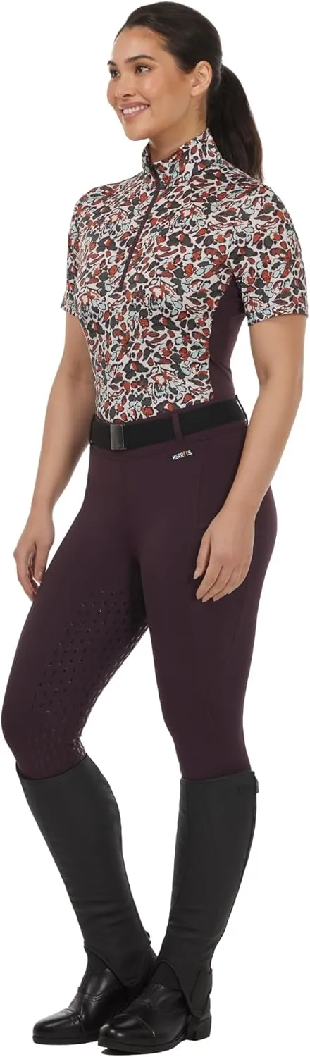 Kerrits Women's Breeze Ice Fil Short Sleeve Horse Riding Shirt – Ultra-Lightweight Cooling Equestrian Top, Great for Summer