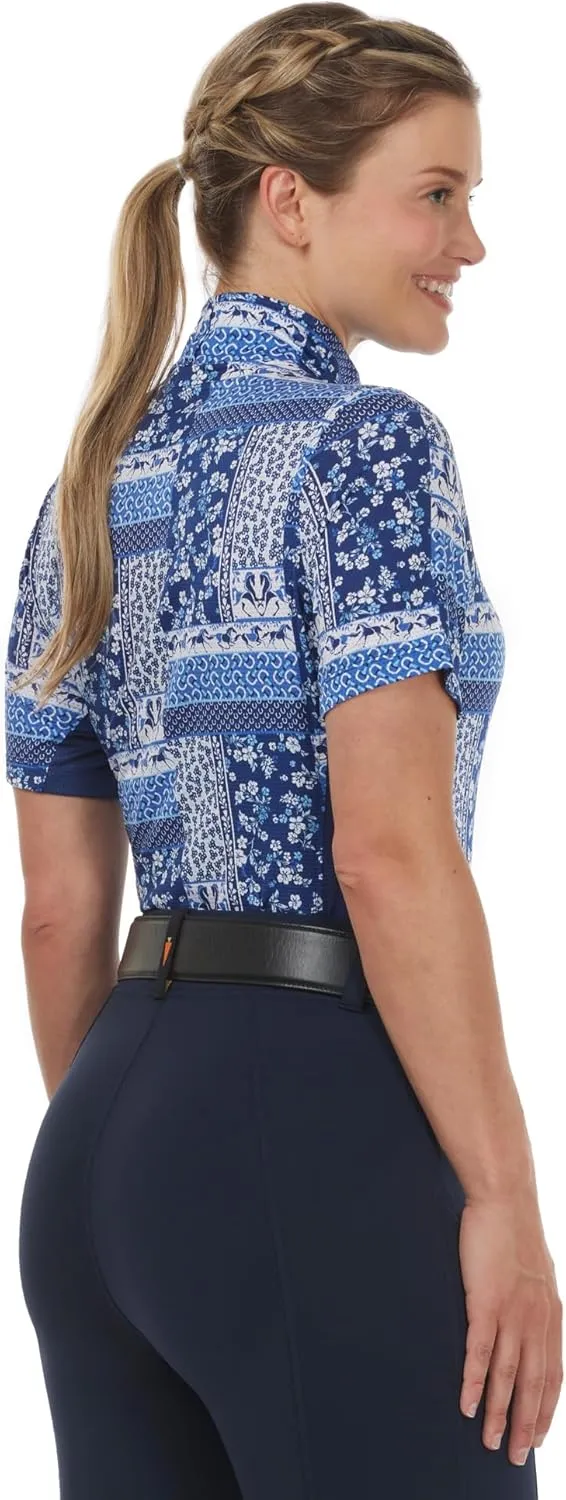 Kerrits Women's Breeze Ice Fil Short Sleeve Horse Riding Shirt – Ultra-Lightweight Cooling Equestrian Top, Great for Summer
