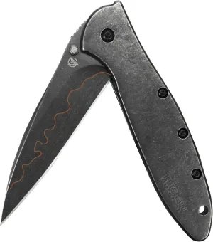 Kershaw Leek Pocket Knife, 3 Inch Composite Blackwash Blade 1660CBBW