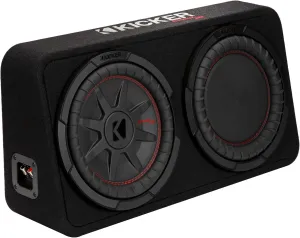 Kicker 48TCWRT102 CompRT 10" subwoofer in Thin Profile Enclosure, 2ohm