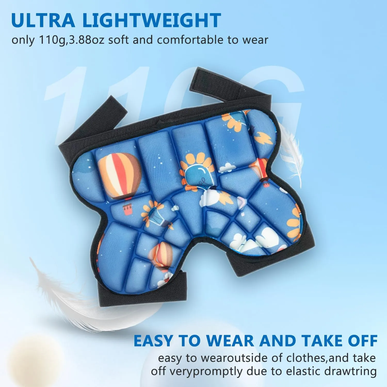 Kids Butt Pad for Skating Ski Snowboarding Roller Skate, Kids Hip Protector, Thickened Ski Butt Pad Padded Shorts for Winter Sports