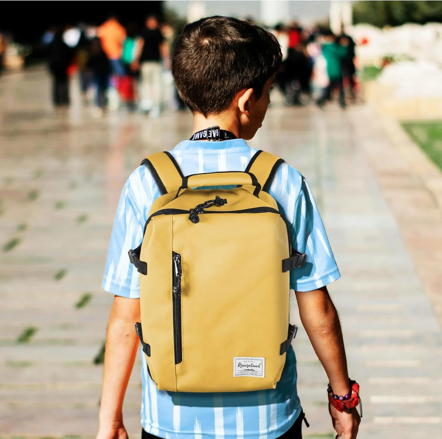 Kids Travel Backpack for Ages 3-6 | Lightweight Suitcase Style Carry-On | 10L Weekender with Tablet Sleeve & Chest Strap | Papaya