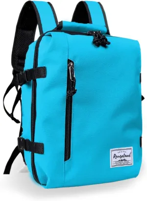 Kids Travel Backpack for Ages 3-6 | Lightweight Suitcase Style Carry-On | 10L Weekender with Tablet Sleeve & Chest Strap | Water Blue