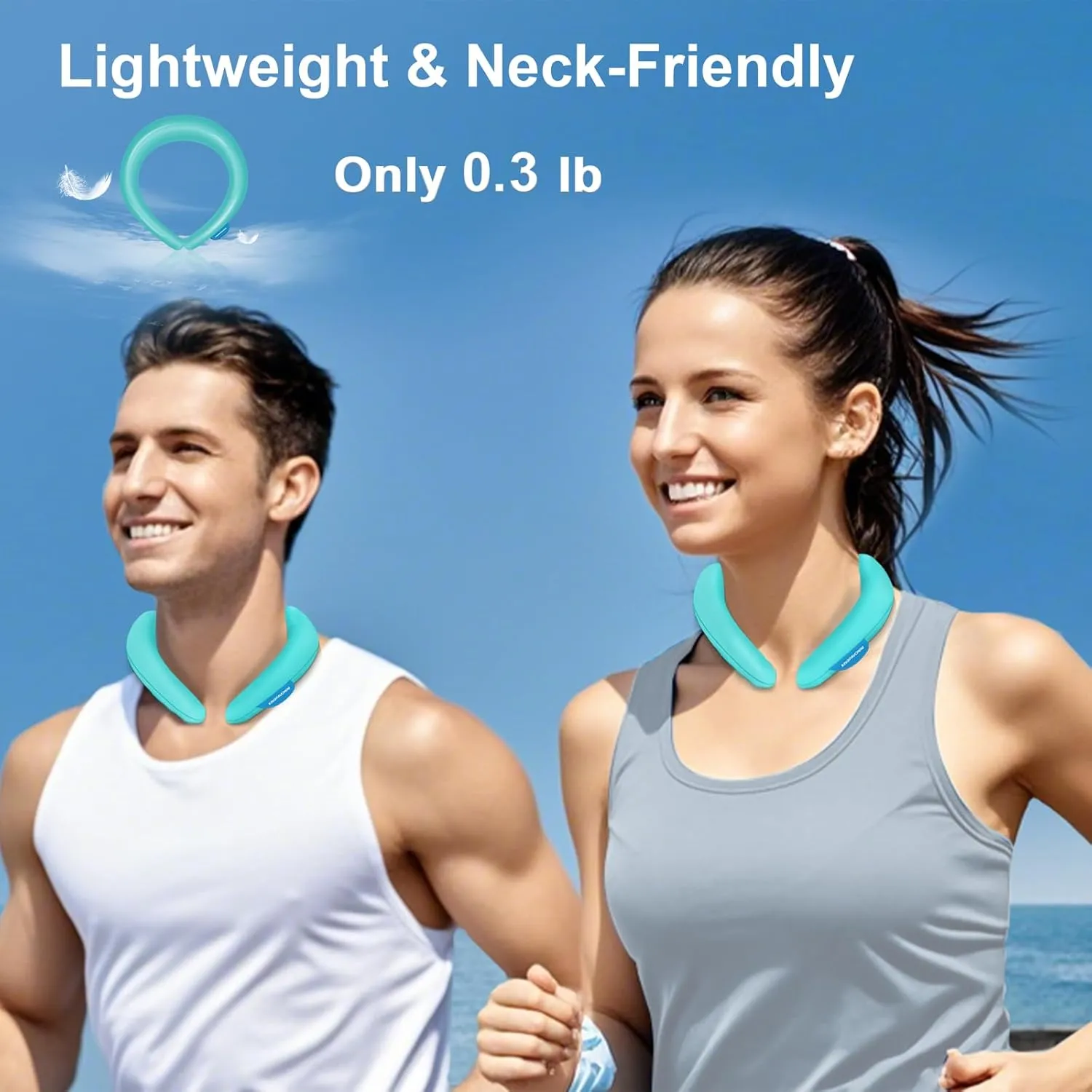 KingPavonini 2PCS Neck Cooling Tube with Insulated Bag for Long-Lasting, Lightweight Neck Ice Ring for Hot Weather, Reusable Gel Ice Ring Cooler for Outdoor Indoor, Relief for Hot Flashes Blue