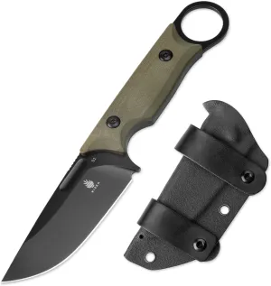 Kizer Cabox Fixed Blade Knife, 3.36" D2 Steel Fixed Blade Hunting Knife G10 Handle with Sheath, Survival Camping Knives 1048A3