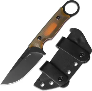 Kizer Cabox Fixed Blade Knife 3.36" Nitro V Steel Fixed Blade Hunting Knife PEI Handle with Sheath for Survival Camping Hunting 1048A6